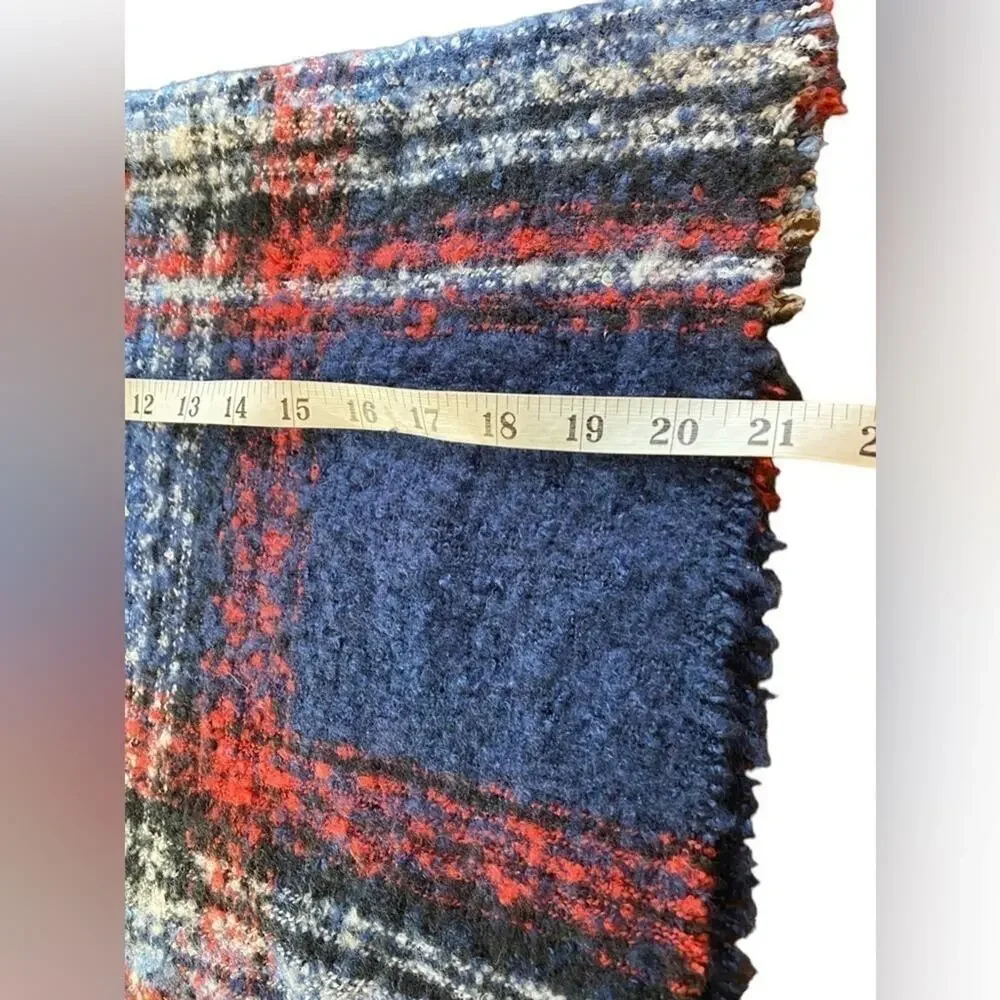 Tartan Plaid Scarf Red/White/Blue Women’s One Size